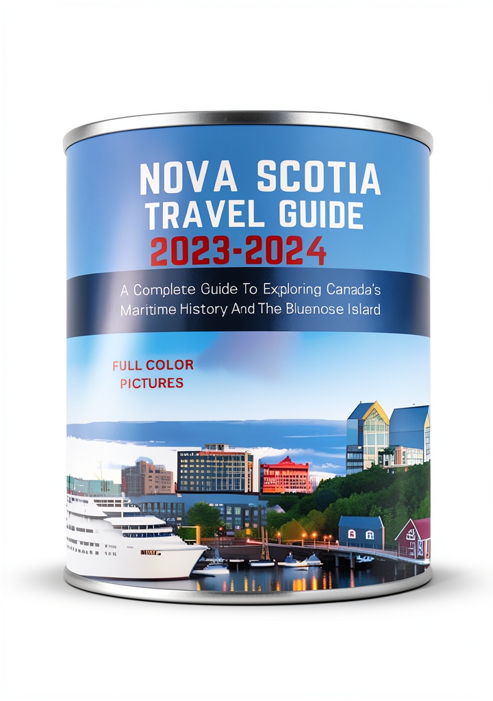 'Nova Scotia Travel Guide Kindle eBook displayed on a tablet screen'