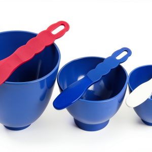 3Pcs Flexible Rubber Mixing Bowls,Dental Rubber Plastic Spatulas for Alginate and Plaster Materials-0