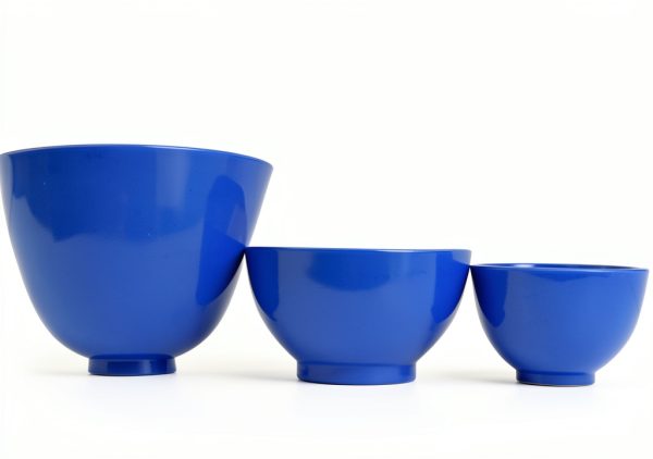 3Pcs Flexible Rubber Mixing Bowls,Dental Rubber Plastic Spatulas for Alginate and Plaster Materials-3