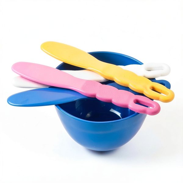 3Pcs Flexible Rubber Mixing Bowls,Dental Rubber Plastic Spatulas for Alginate and Plaster Materials-5