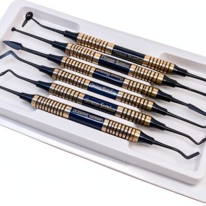 Dental Blue Resin Spatula 6‑Piece Set Titanium Heads-0