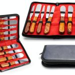 German Grade Stainless Steel Dental Instruments Set 9 Wooden Handles-0