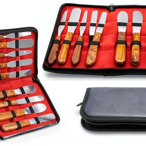 German Grade Stainless Steel Dental Instruments Set 9 Wooden Handles-0