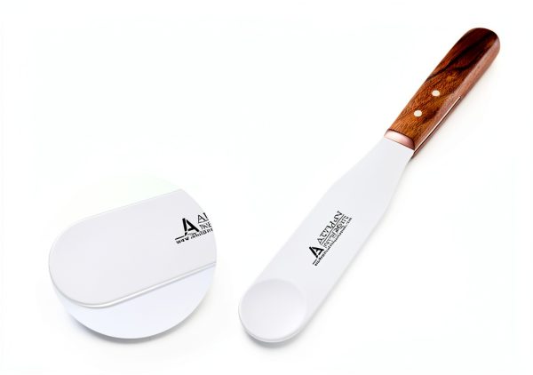 Dental Lab Spatula 8" Set of 3 - Artman Stainless Steel Wood Handle-3